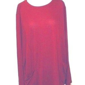 Womens Plus Size 2XL Red Knit Dress